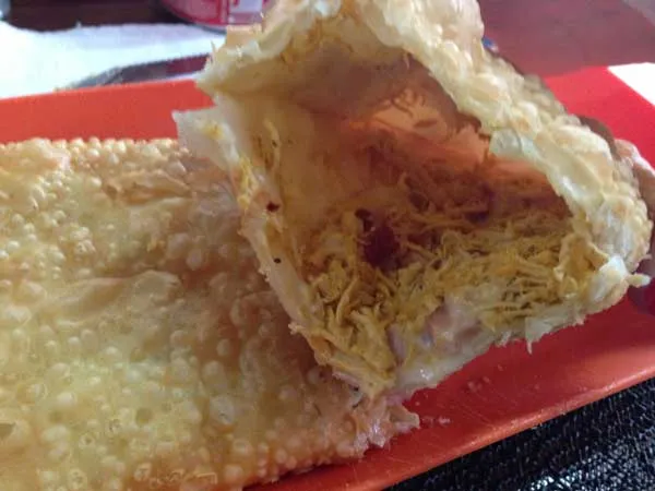 Empório do Pastel - Pastel de Frango, Bacon e Catupiry - Recheio