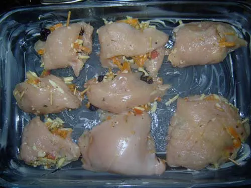 Receita: Peito de Frango Recheado - Montagem
