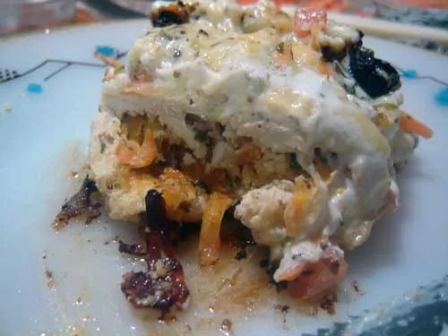 Receita: Peito de Frango Recheado - Pedaço em Destaque