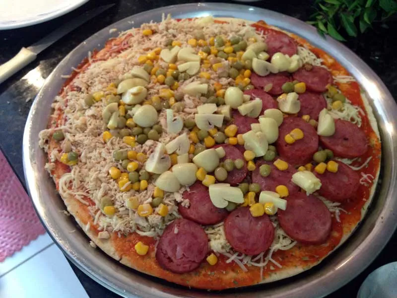 Pizza Fácil - Preparo: Cogumelos