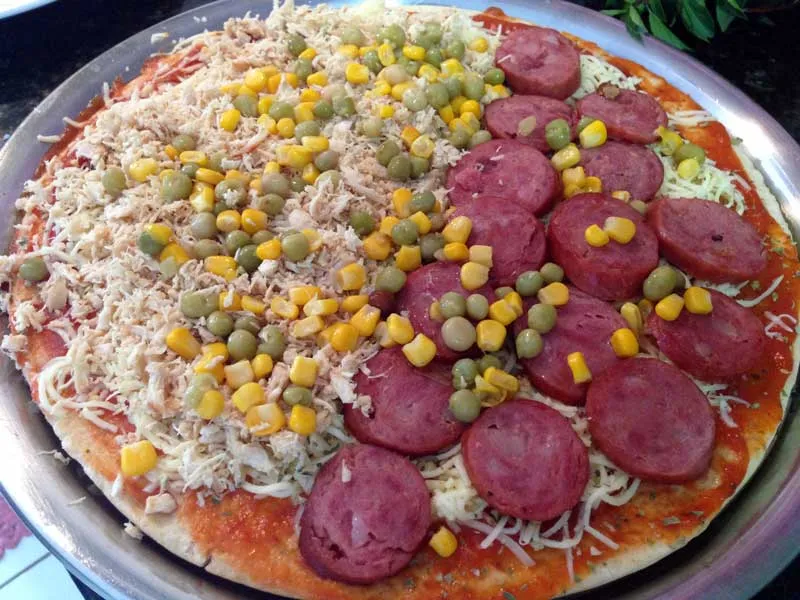 Pizza Fácil - Preparo: Milho e Ervilha
