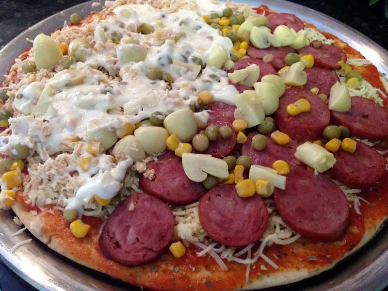 Pizza Fácil - Preparo: Requeijão